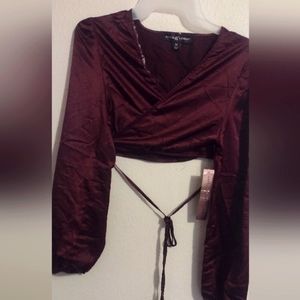 wrap around waist top